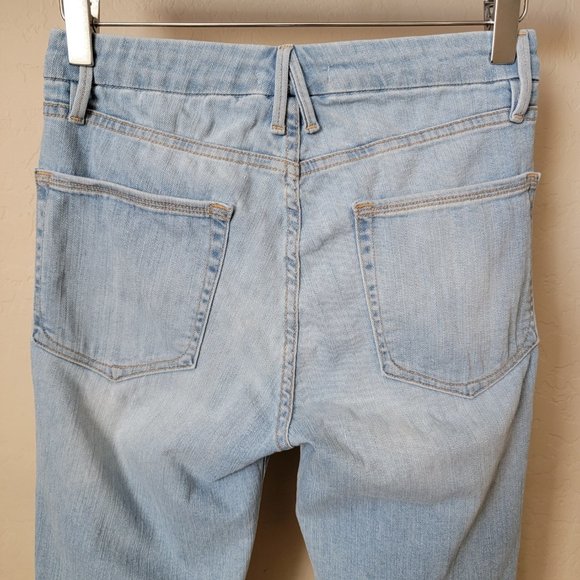 Good American Distressed Light Wash Good Legs Skinny Jeans - Picture 8 of 14